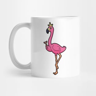 Flamingo as King with Crown & Staff Mug